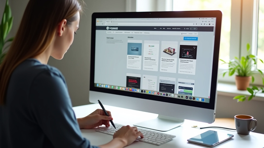 Écran montrant des modèles de design professionnels prêts à l'emploi pour sites web