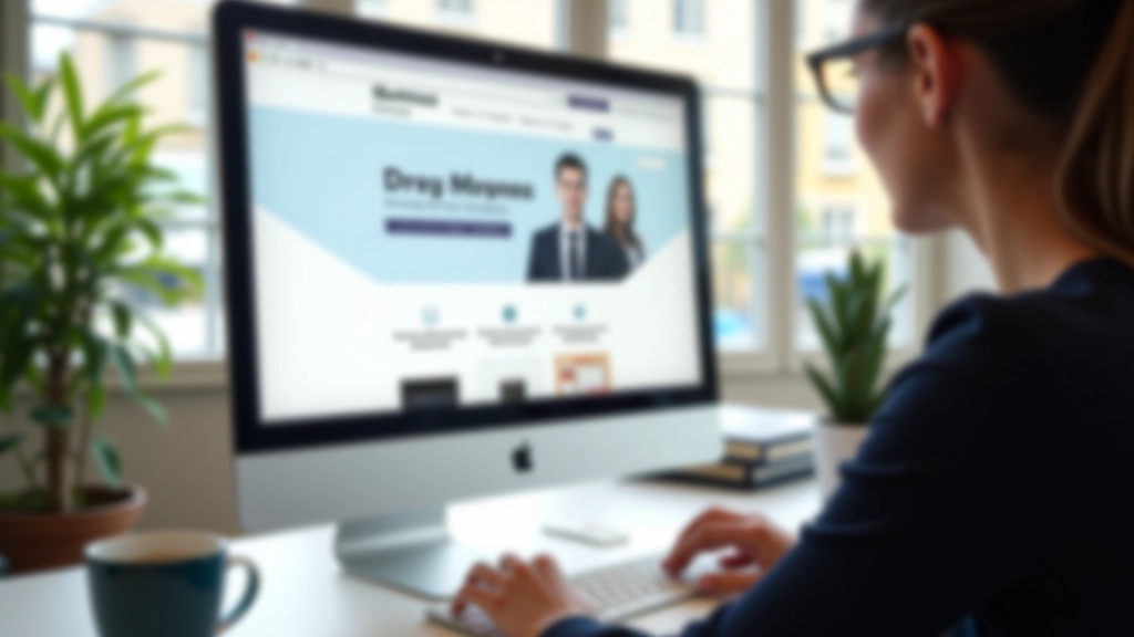 Écran d'ordinateur affichant un site e-commerce réussi avec panier et produits